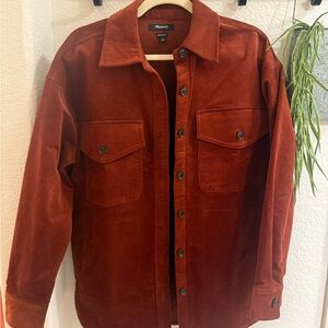 Madewell Corduroy Kentwood Oversized Shacket | Rust | Size S